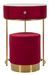 Table de chevet/coiffeuse avec papier vellit rouge ø 52 x 70 cm - 36 x 39 cm - Photo n°1