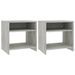 Table de chevet Gris béton 40 x 30 x 40 cm - Lot de 2 - Photo n°1