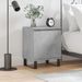 Table de chevet gris béton 40x30x50 cm bois d'ingénierie - Photo n°1