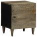 Table de chevet gris clair 40x33x46 cm bois de manguier solide - Photo n°1