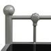 Table de chevet Gris et noir 45x34,5x60,5 cm Métal et verre 2 - Photo n°5