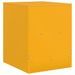 Table de chevet jaune moutarde 34,5x39x44 cm acier - Photo n°9