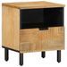 Table de chevet marron 40x33x46 cm bois de manguier solide - Photo n°1