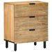 Table de chevet marron 50x33x62 cm bois de manguier solide - Photo n°1