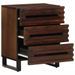 Table de chevet marron 50x34x62 cm bois manguier solide - Photo n°3