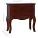 Table de chevet Marron classique 60x30x60 cm Bois d'acajou - Photo n°9