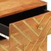 Table de chevet marron et noir 50x33x60 cm bois manguier solide - Photo n°7