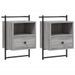 Table de chevet murale 2 pcs sonoma gris 40x30x61 cm - Photo n°1