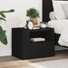 Table de chevet murale noir 45x30x35 cm - Photo n°1