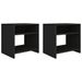 Table de chevet Noir 40 x 30 x 40 cm - Lot de 2 - Photo n°1
