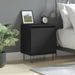 Table de chevet noir 40x30x50 cm bois d’ingénierie - Photo n°1