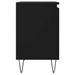 Table de chevet noir 40x30x50 cm bois d’ingénierie - Photo n°7