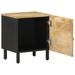 Table de chevet noir 40x33,5x46 cm bois de manguier massif brut - Photo n°2