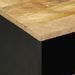 Table de chevet noir 40x33x46 cm bois de manguier massif brut - Photo n°6