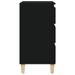 Table de chevet noir 40x35x70 cm bois d’ingénierie - Photo n°8