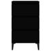 Table de chevet noir 40x35x70 cm bois d’ingénierie - Photo n°7