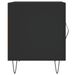 Table de chevet noir 40x40x50 cm bois d’ingénierie - Photo n°7