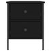 Table de chevet noir 40x42x50 cm bois d’ingénierie - Photo n°5