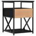 Table de chevet noir 40x42x55 cm bois d’ingénierie - Photo n°8