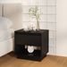 Table de chevet Noir 45x34x44 cm bois d'ingénierie - Photo n°1