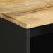 Table de chevet noir 50x33x62 cm bois de manguier massif brut - Photo n°6