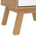 Table de chevet OLDEN blanc et marron bois de pin solide - Photo n°11