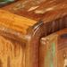 Table de chevet sur roulettes 1 porte bois massif recyclé Moust - Photo n°2