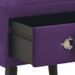 Table de chevet velours violet et pieds pin massif Twilly - Photo n°4