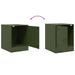 Table de chevet vert olive 34,5x39x44 cm acier - Photo n°10