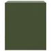 Table de chevet vert olive 34,5x39x44 cm acier - Photo n°8