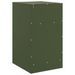 Table de chevet vert olive 34,5x39x62 cm acier - Photo n°9