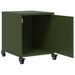 Table de chevet vert olive 36x39x43,5 cm acier - Photo n°10