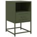 Table de chevet vert olive 36x39x60,5 cm acier - Photo n°2