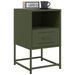 Table de chevet vert olive 36x39x60,5 cm acier - Photo n°4