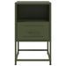 Table de chevet vert olive 36x39x60,5 cm acier - Photo n°6