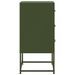 Table de chevet vert olive 36x39x78 cm acier - Photo n°7