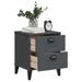 Table de chevet VIKEN gris anthracite bois de pin solide - Photo n°4