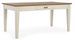 Table de cuisine bois teck 1 tiroir blanc Senna L 160 cm - Photo n°1