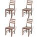Table de cuisine et 4 chaises bois d'acacia marron Morea - Photo n°7