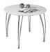 Table de cuisine laqué blanc et pieds métal chromé Vali D 100 cm - Photo n°2