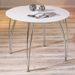 Table de cuisine laqué blanc et pieds métal chromé Vali D 100 cm - Photo n°3