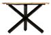 Table de cuisine manguier massif clair et pieds métal noir Sikor D 120 cm - Photo n°2