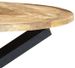 Table de cuisine manguier massif clair et pieds métal noir Sikor D 120 cm - Photo n°5