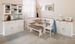Table de cuisine pin massif foncé et blanc Campanou 110 cm - Photo n°5