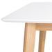 Table de cuisine rectangulaire Askin – Plateau blanc brillant ou bois clair - Photo n°4