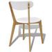 Table de cuisine scandinave rectangulaire et 6 chaises naturel et blanc Domu - Photo n°6