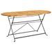 Table de jardin 160x85x74 cm Bois d'acacia massif Ovale - Photo n°1