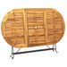 Table de jardin 160x85x74 cm Bois d'acacia massif Ovale - Photo n°4