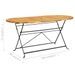 Table de jardin 160x85x74 cm Bois d'acacia massif Ovale - Photo n°6