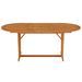 Table de jardin 200x100x75 cm Bois d'eucalyptus solide - Photo n°3